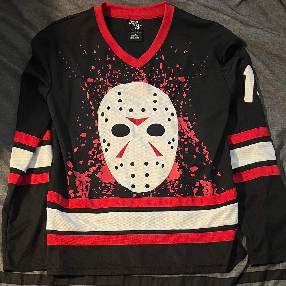 friday the 13th jason voorhees hockey jersey long sleeve